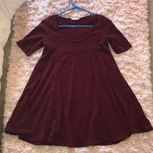 Quarter sleeve sweater dress